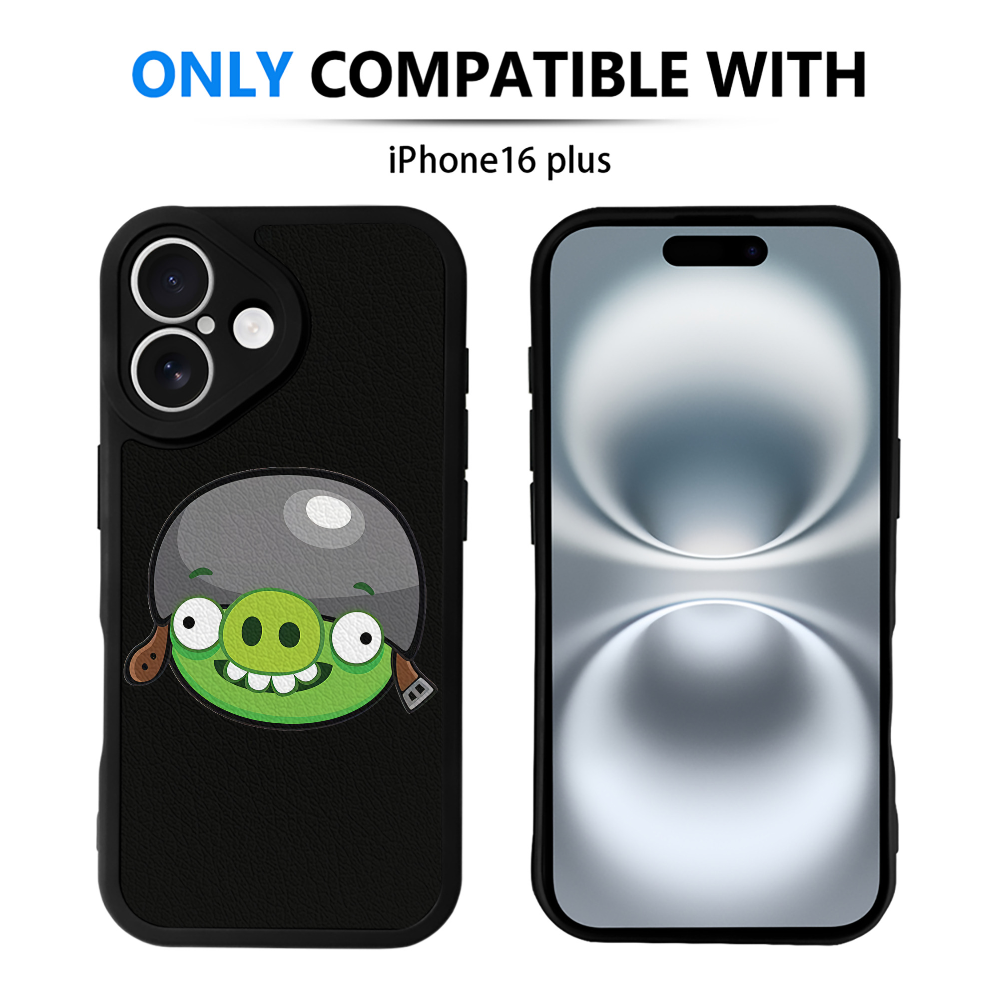 （画像用） Angry Birds アングリーバード 【iPhone 16シリーズ対応】シリコンスマホケース（レザー調） 材質：シリコン